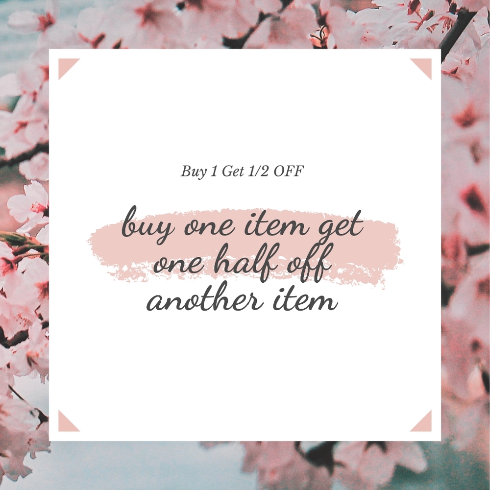 Buy one get the other half off